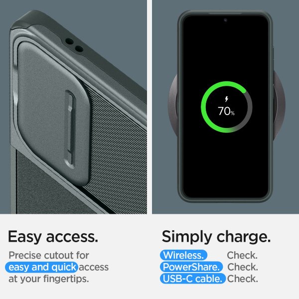 Spigen Samsung Galaxy S24 Skal Optik Armor Abyss Green
