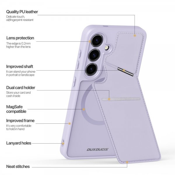 Dux Ducis Samsung Galaxy S24 Skal Rafi II Series MagSafe Lila