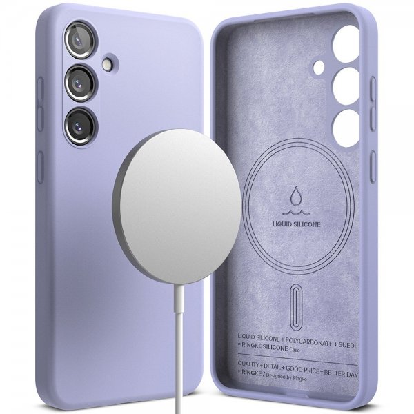 Ringke Samsung Galaxy S24 Skal Silicone Magnetic Lavender