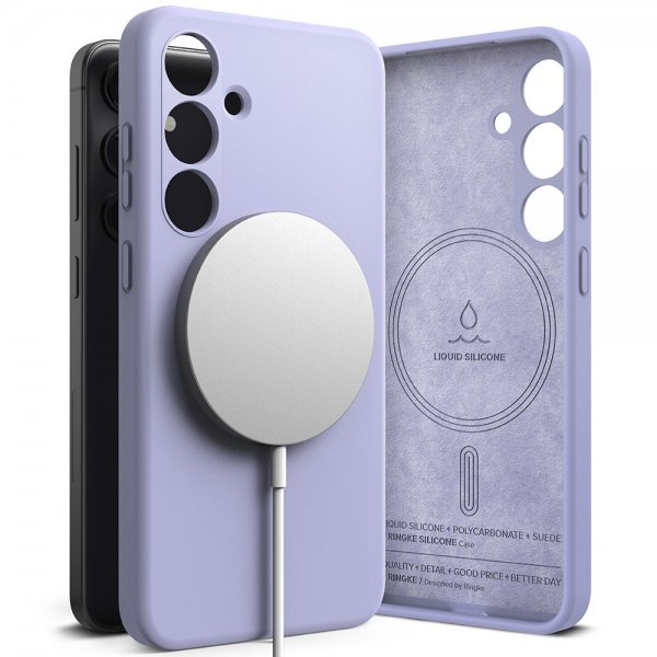 Ringke Samsung Galaxy S24 Skal Silicone Magnetic Lavender