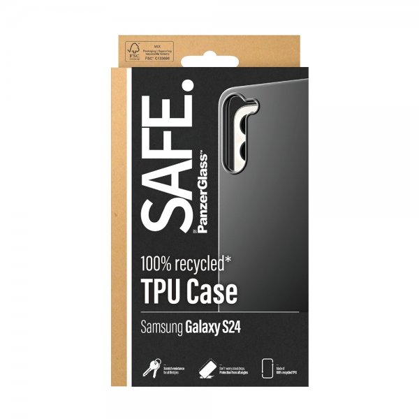 SAFE by PanzerGlass Samsung Galaxy S24 Skal Soft TPU Case Svart