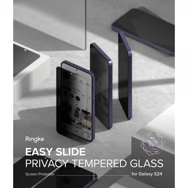 Ringke Samsung Galaxy S24 Skärmskydd Easy Slide Privacy 2-pack