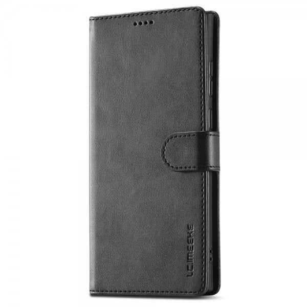 Lc.Imeeke Samsung Galaxy S24 Ultra Fodral med Kortfack Stativfunktion Svart