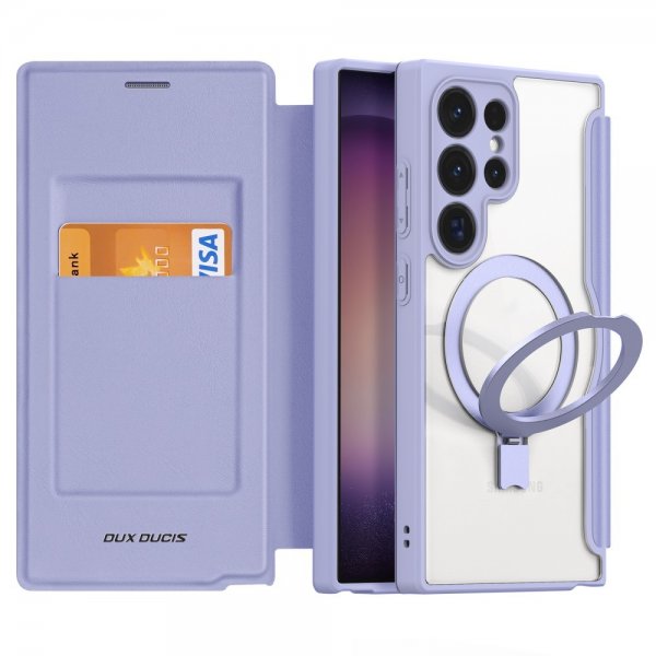 Dux Ducis Samsung Galaxy S24 Ultra Fodral Skin X Pro Series Kickstand MagSafe Lila