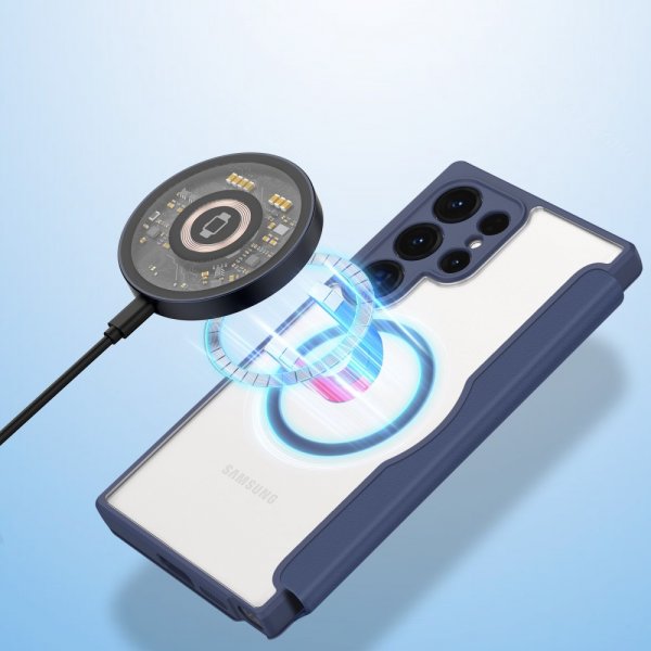 Dux Ducis Samsung Galaxy S24 Ultra Fodral Skin X Pro Series MagSafe Blå