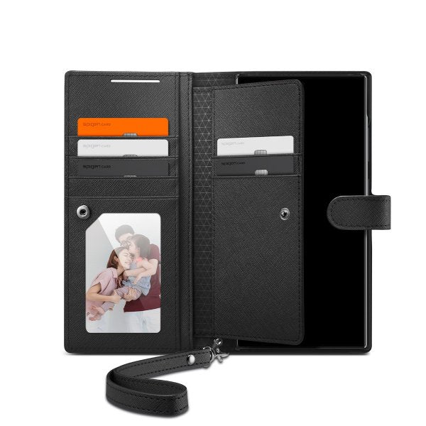 Spigen Samsung Galaxy S24 Ultra Fodral Wallet S Plus Svart