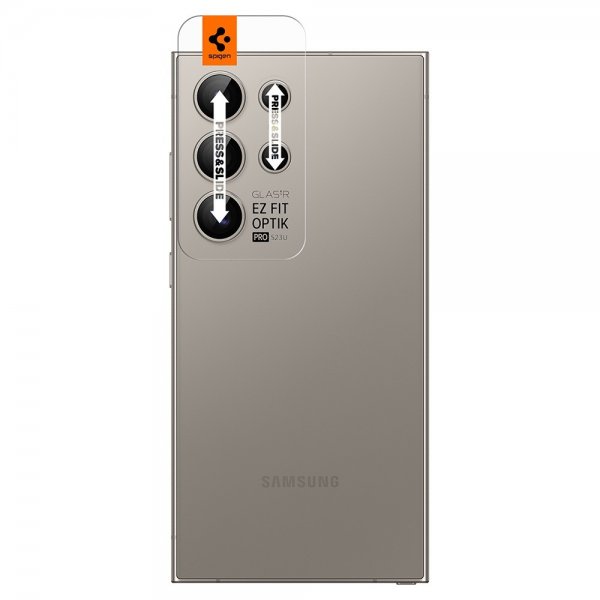 Spigen Samsung Galaxy S24 Ultra Kameraskydd GLAS.tR EZ Fit Optik Pro 2-pack Grå