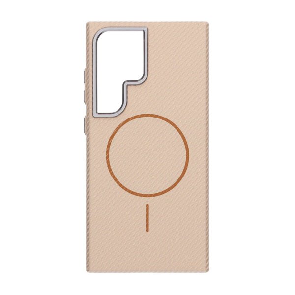 Samsung Galaxy S24 Ultra Skal Kolfibermönster MagSafe Guld