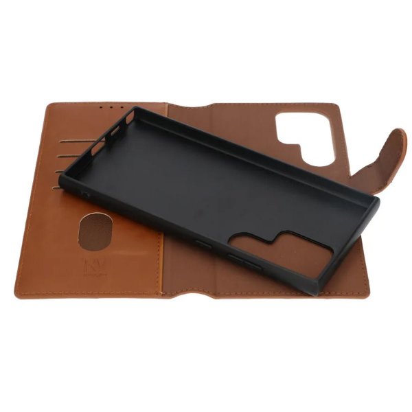 Rvelon Samsung Galaxy S24 Ultra Fodral Magnetiskt Avtagbart Skal Brun