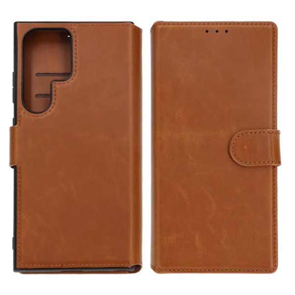 Rvelon Samsung Galaxy S24 Ultra Fodral 4 Kortfack Brun