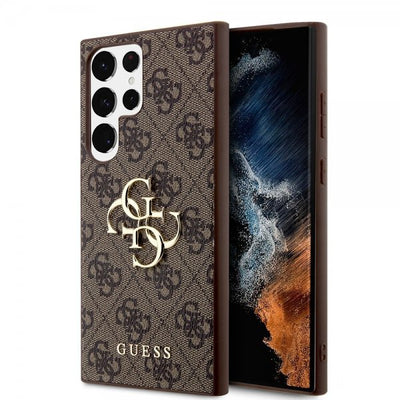 Guess Samsung Galaxy S24 Ultra Skal 4G Metal Logo Brun