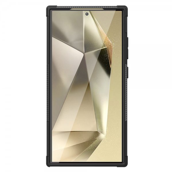 Samsung Galaxy S24 Ultra Skal Däckmönster Stativfunktion Svart
