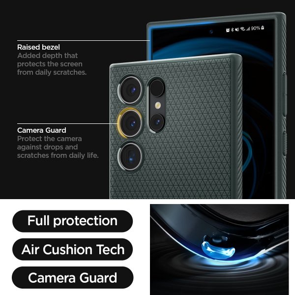 Spigen Samsung Galaxy S24 Ultra Skal Liquid Air Abyss Green