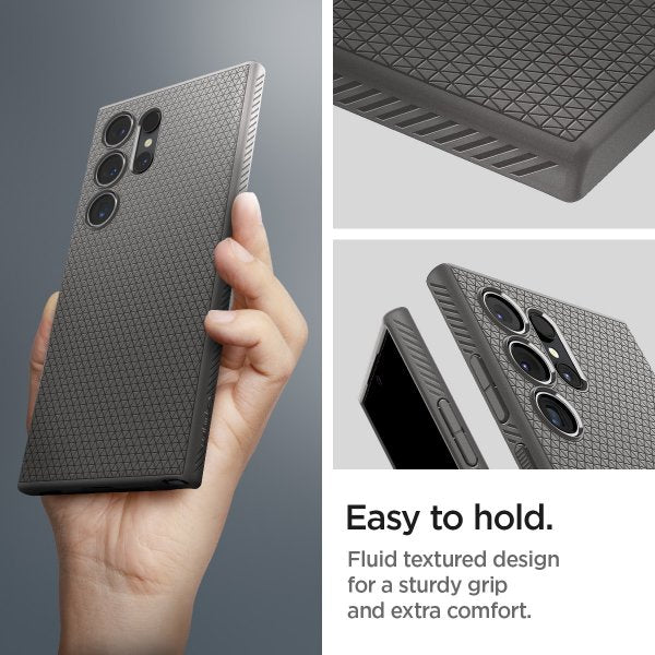 Spigen Samsung Galaxy S24 Ultra Skal Liquid Air Marble Grey
