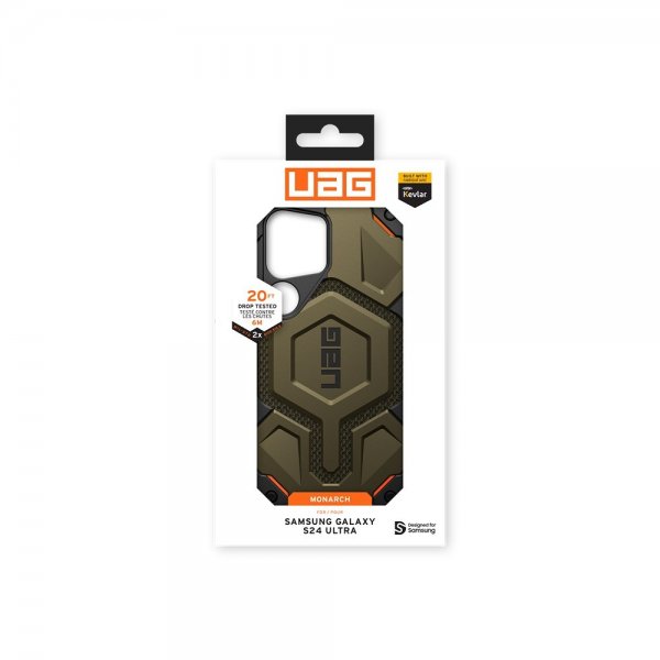 Urban Armor Gear (UAG) Samsung Galaxy S24 Ultra Skal Monarch Kevlar Element Green