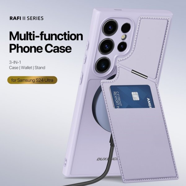 Dux Ducis Samsung Galaxy S24 Ultra Skal Rafi II Series MagSafe Lila