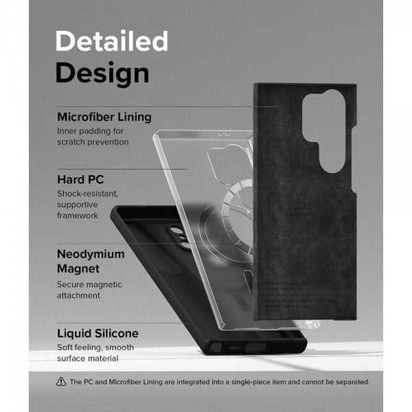 Ringke Samsung Galaxy S24 Ultra Skal Silicone Magnetic Svart