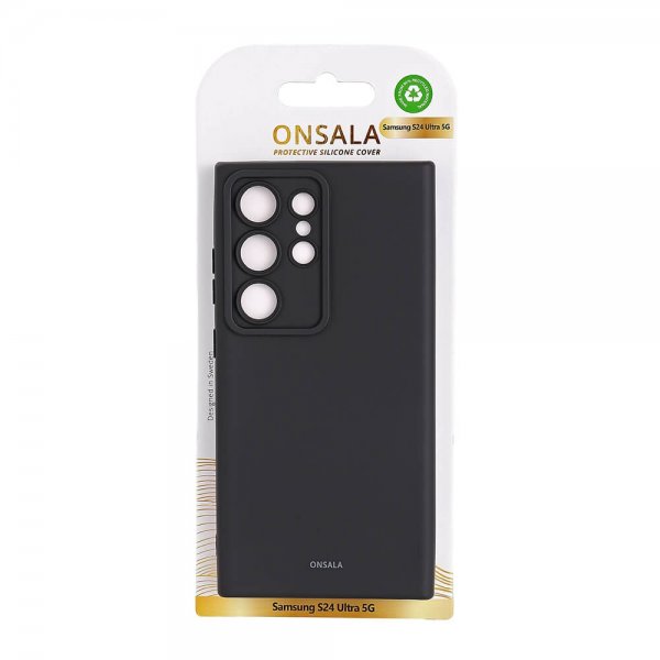 Onsala Samsung Galaxy S24 Ultra Skal Silikon Svart