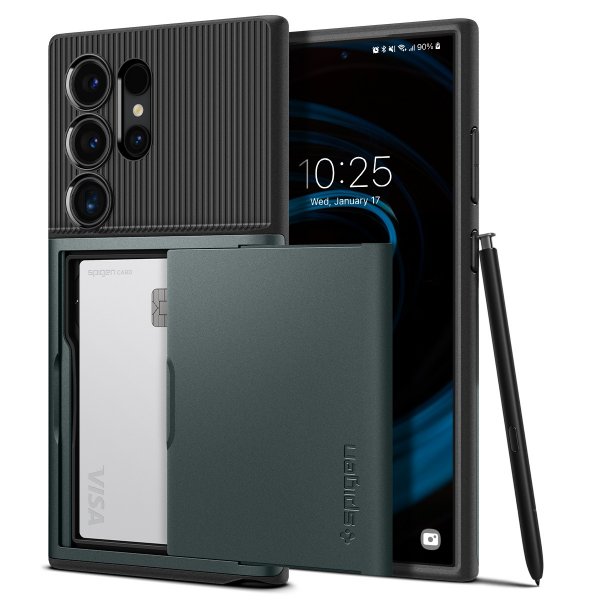 Spigen Samsung Galaxy S24 Ultra Skal Slim Armor CS Abyss Green