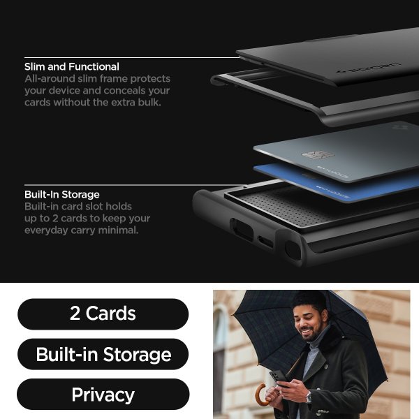 Spigen Samsung Galaxy S24 Ultra Skal Slim Armor CS Svart