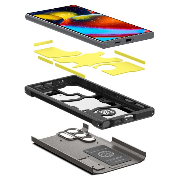 Spigen Samsung Galaxy S24 Ultra Skal Tough Armor Gunmetal