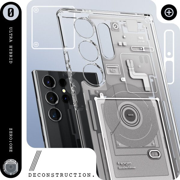 Spigen Samsung Galaxy S24 Ultra Skal Ultra Hybrid Zero One White