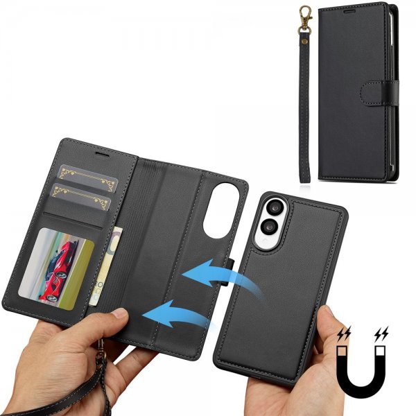 Nordic Covers Samsung Galaxy S25 Edge Fodral med avtagbart MagSafe-skal Raven Black