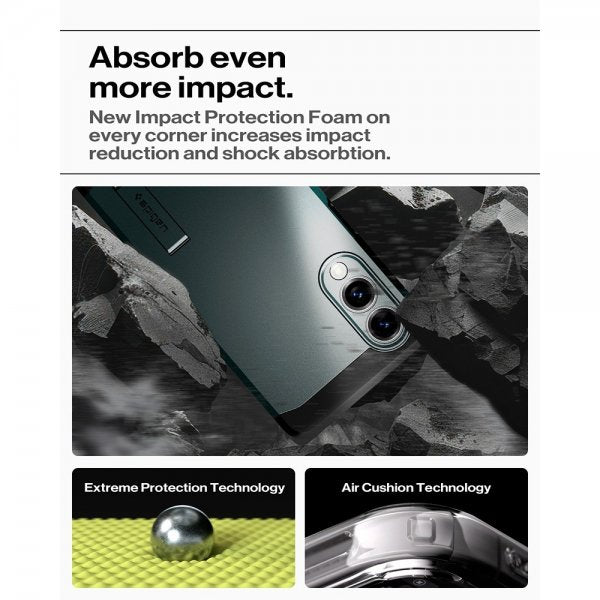 Spigen Samsung Galaxy S25 Edge Skal Tough Armor MagFit Abyss Green