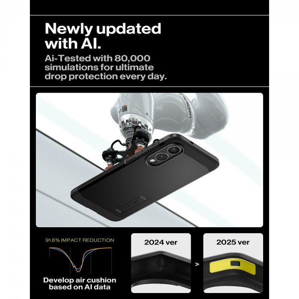 Spigen Samsung Galaxy S25 Edge Skal Tough Armor MagFit Svart