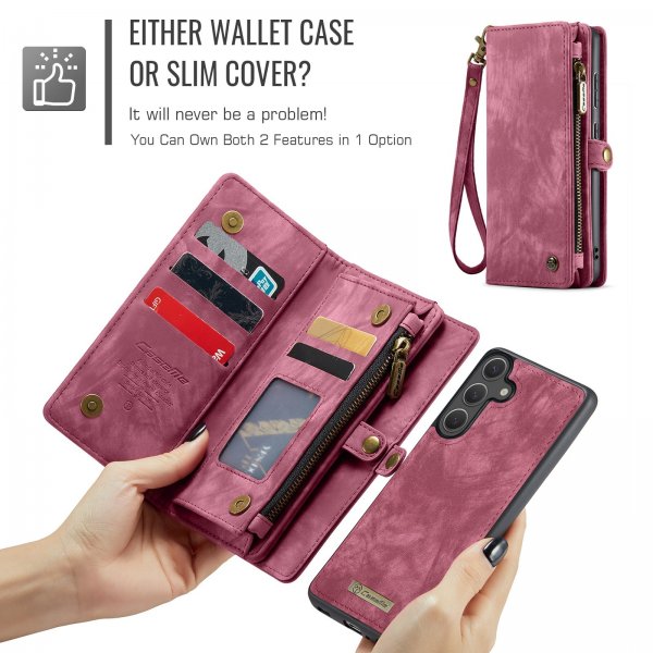 CaseMe Samsung Galaxy S25 FE Fodral 008 Series Löstagbart Skal Röd