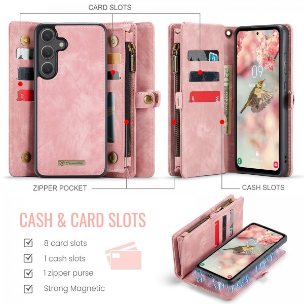 CaseMe Samsung Galaxy S25 FE Fodral 008 Series Löstagbart Skal Rosa