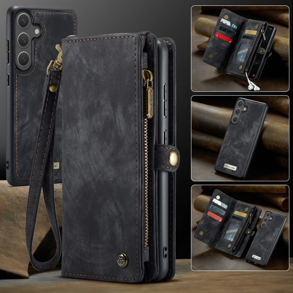 CaseMe Samsung Galaxy S25 FE Fodral 008 Series Löstagbart Skal Svart