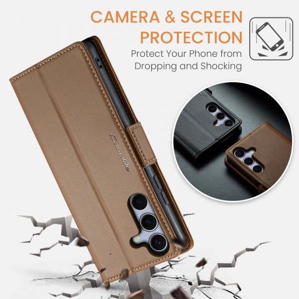 CaseMe Samsung Galaxy S25 FE Fodral 023 Series Brun