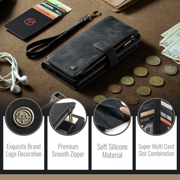 CaseMe Samsung Galaxy S25 FE Fodral C30 Series Svart
