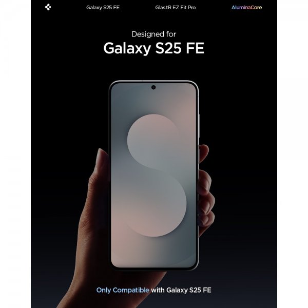 Spigen Samsung Galaxy S25 FE Skärmskydd GLAS.tR EZ Fit Pro 2-pack