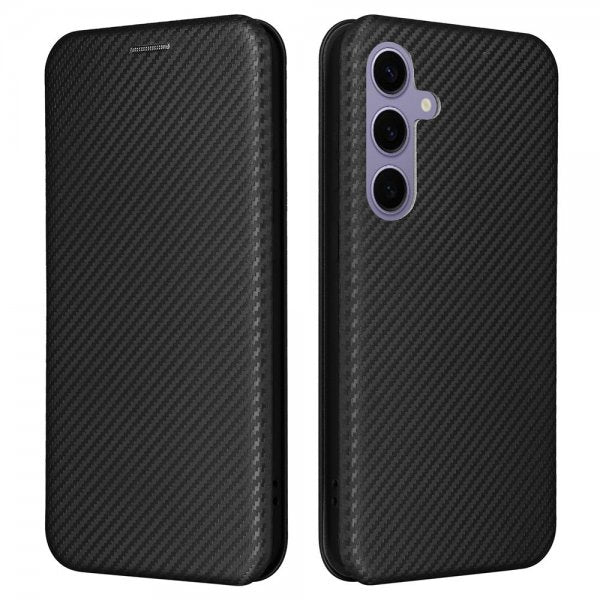 Samsung Galaxy S25 Fodral Kolfibertextur Svart