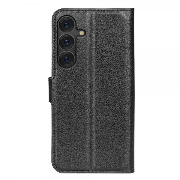 Samsung Galaxy S25 Fodral Litchi Svart