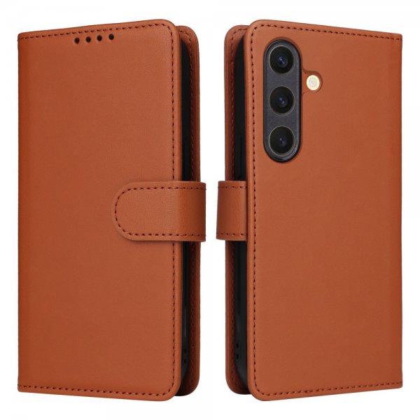 Betopnice Samsung Galaxy S25 Fodral med Löstagbart Skal 005 Brun
