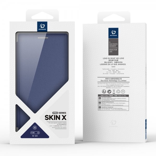 Dux Ducis Samsung Galaxy S25 Fodral Skin X Pro Series Kickstand MagSafe Blå