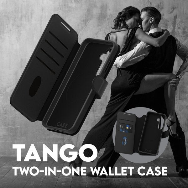 CARE by PanzerGlass Samsung Galaxy S25 Fodral Tango Two-in-One Wallet MagSafe Svart
