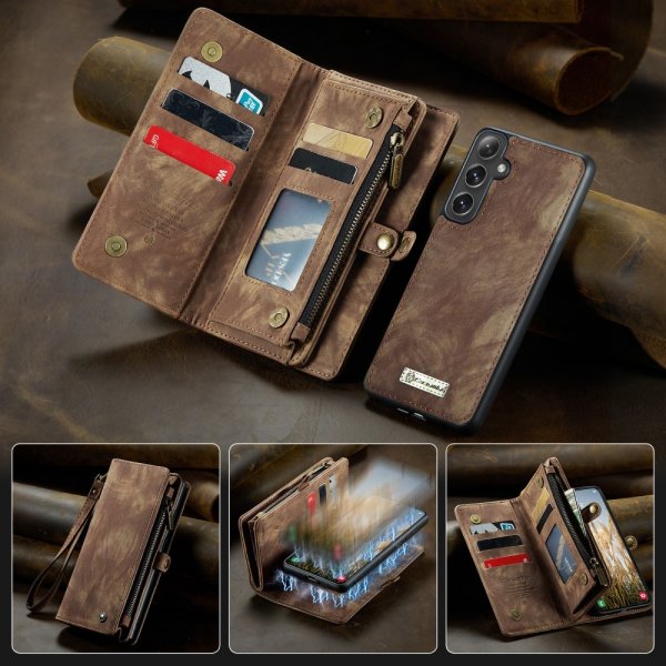 CaseMe Samsung Galaxy S25 Plus Fodral 008 Series Löstagbart Skal Brun