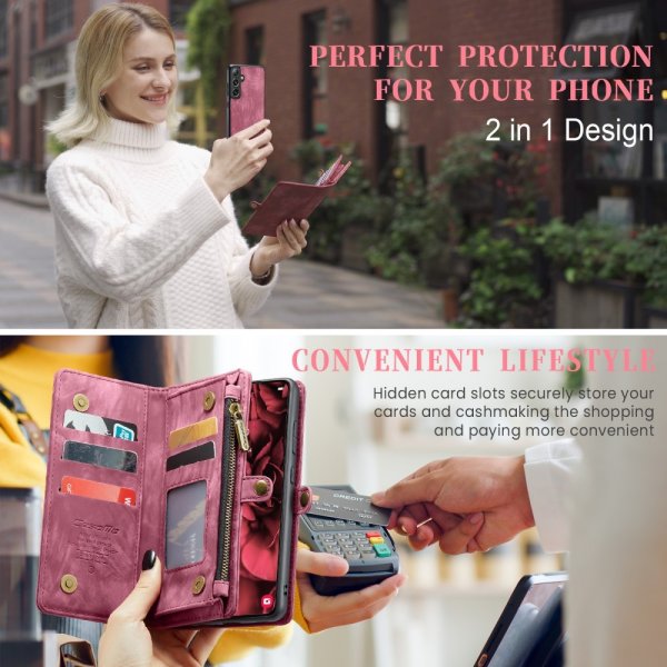CaseMe Samsung Galaxy S25 Plus Fodral 008 Series Löstagbart Skal Röd