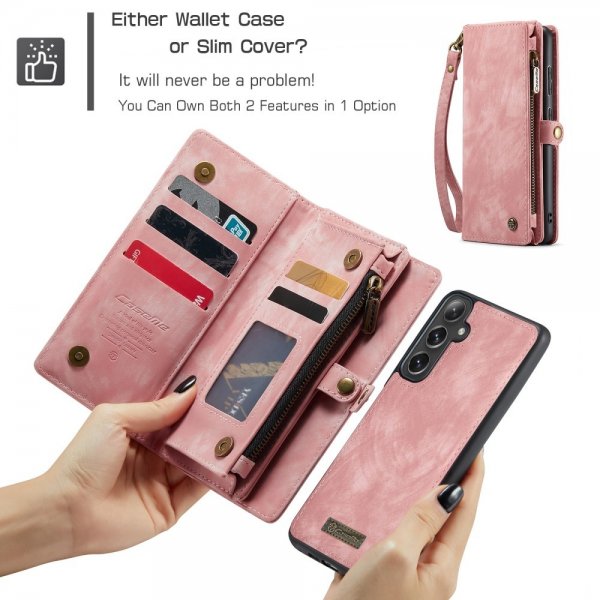 CaseMe Samsung Galaxy S25 Plus Fodral 008 Series Löstagbart Skal Rosa