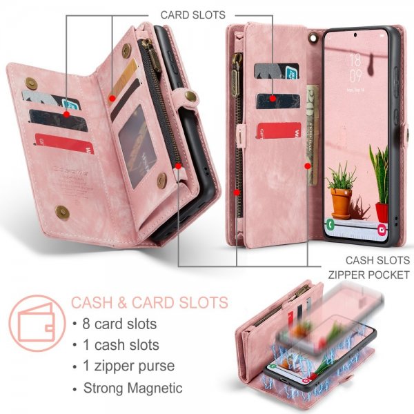 CaseMe Samsung Galaxy S25 Plus Fodral 008 Series Löstagbart Skal Rosa