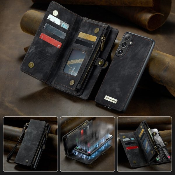 CaseMe Samsung Galaxy S25 Plus Fodral 008 Series Löstagbart Skal Svart