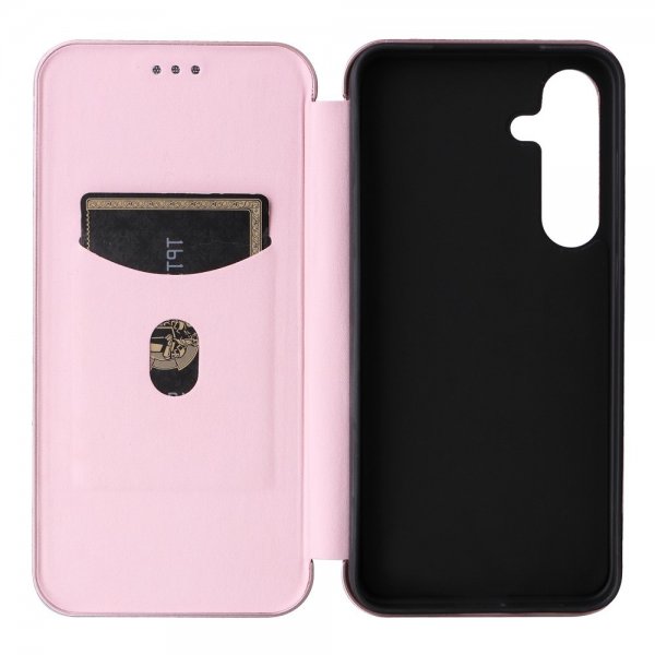 Samsung Galaxy S25 Plus Fodral Kolfibertextur Roseguld
