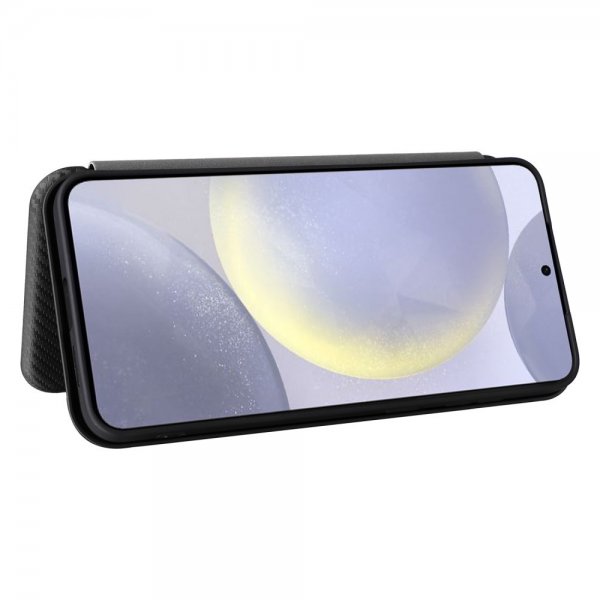Samsung Galaxy S25 Plus Fodral Kolfibertextur Svart