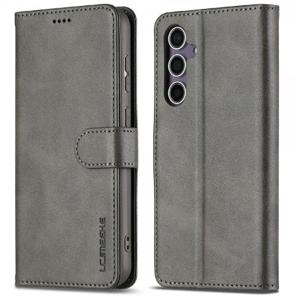 Lc.Imeeke Samsung Galaxy S25 Plus Fodral med Kortfack Stativfunktion Grå