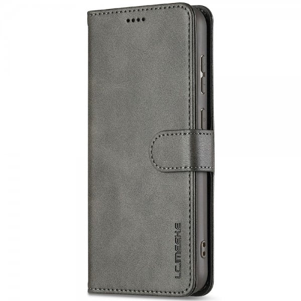 Lc.Imeeke Samsung Galaxy S25 Plus Fodral med Kortfack Stativfunktion Grå