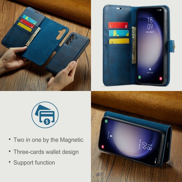 Dg.Ming Samsung Galaxy S25 Plus Fodral med Löstagbart Skal Blå